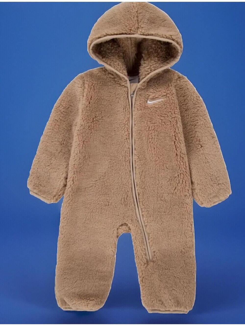 Nike Baby Unisex Hooded Sherpa Coverall Size 9 Months